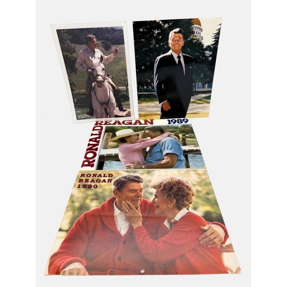 Vintage President Ronald Reagan Memorabilia 1989 & 1990 Calendars and 2 Photos - Picture 1 of 10